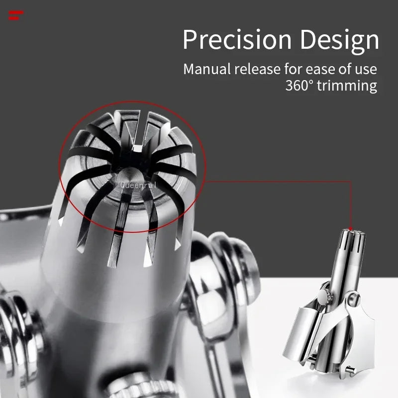 Nose Hair Ear Trimmer for Men Stainless Steel Manual Washable Portable Tondeuse Nez Hair Remover Nose Vibrissa Razor Shaver