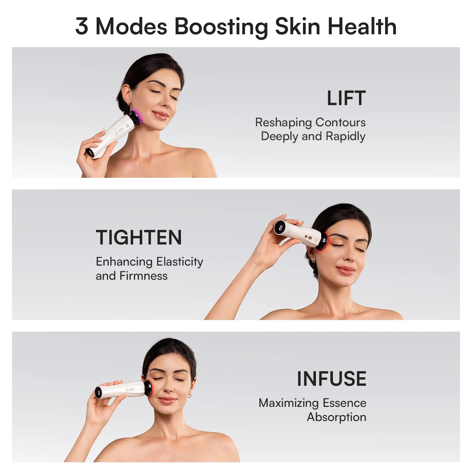 INIA FLARE All-In-One Facial Beauty Device, 3-In-1 Facial Massager Beauty Device for Face and Neck Skin Rejuvenation Lifting/ Tightening/ Infusing, Perfect Gift Season Pick