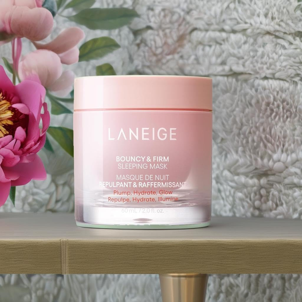 Bouncy and Firm Sleeping Mask: Revitalize, Smooth, Peony & Collagen Complex & Barrier-Boosting Hydration