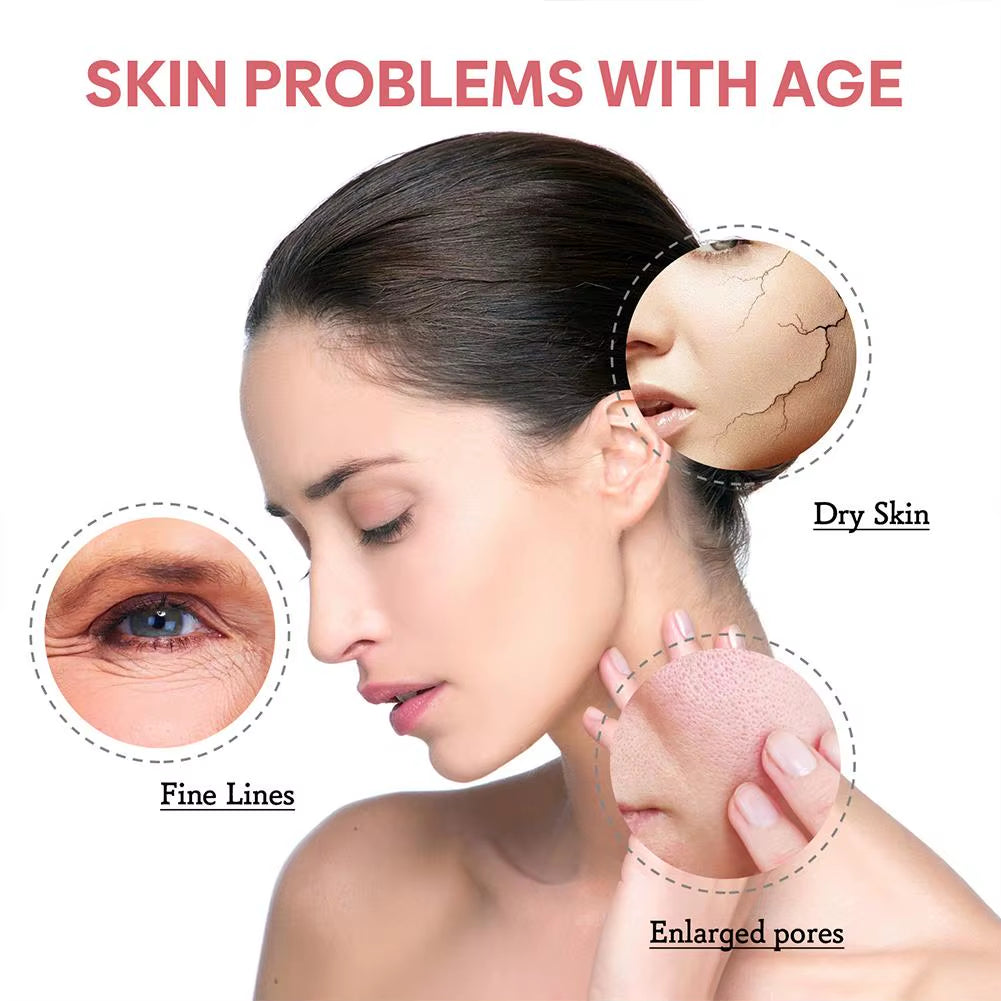 5 in 1 Fade Fine Lines Firming Face Serum Moisturizing Brightning Vitamin C Hyaluronic Acid Facial Serum Shrink Pores Skin Care