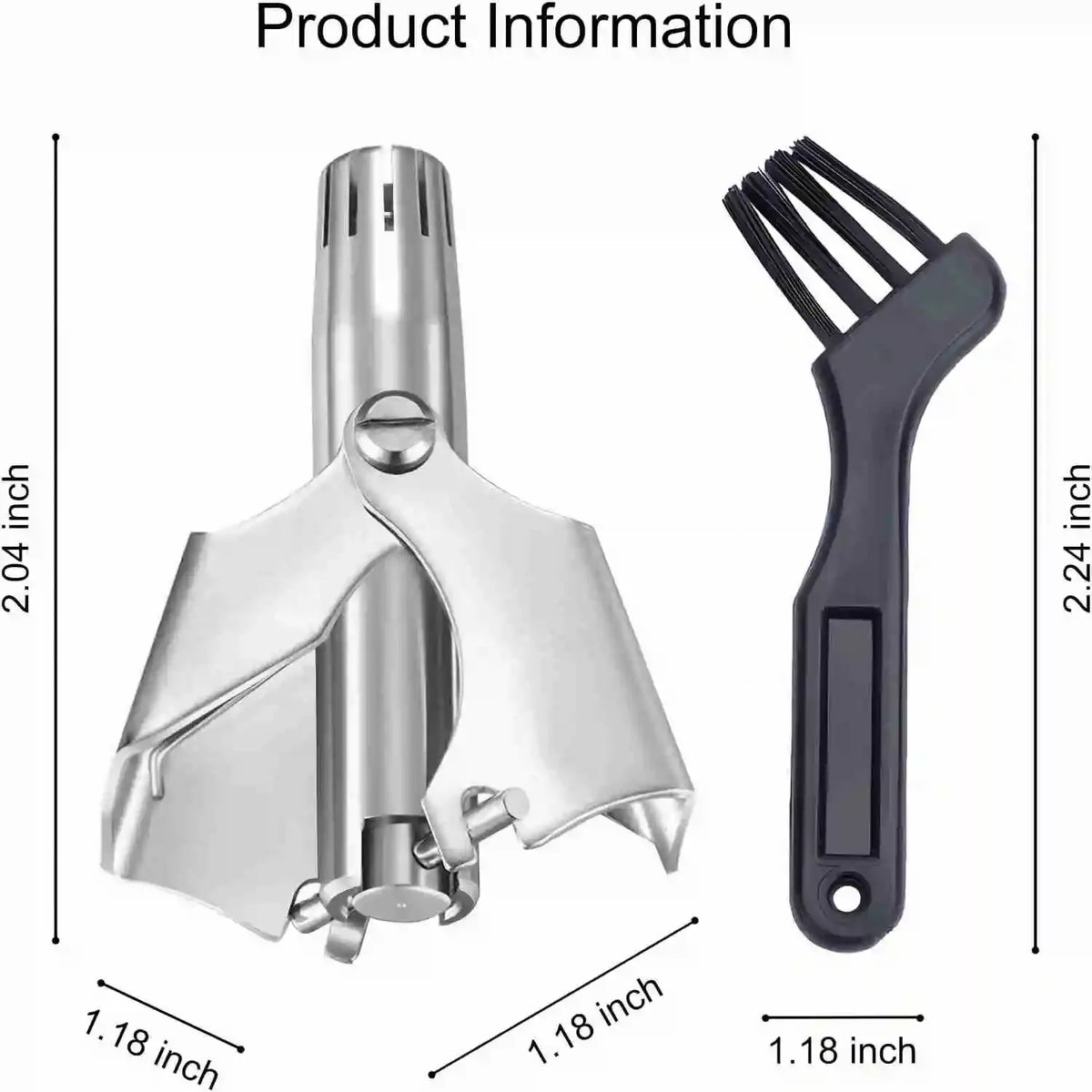 Nose Hair Ear Trimmer for Men Stainless Steel Manual Washable Portable Tondeuse Nez Hair Remover Nose Vibrissa Razor Shaver