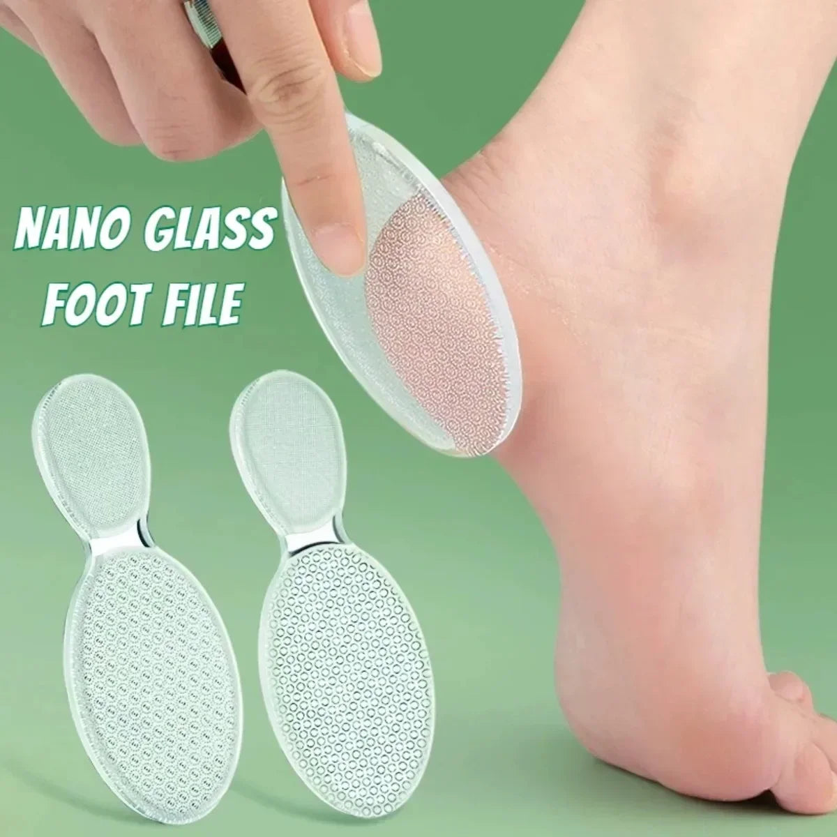 Nano Glass Foot File Double-Sided Exfoliating Foot Grinder Hard Dead Skin Callus Remover Foot Scrubber Pedicure Feet Care Tool