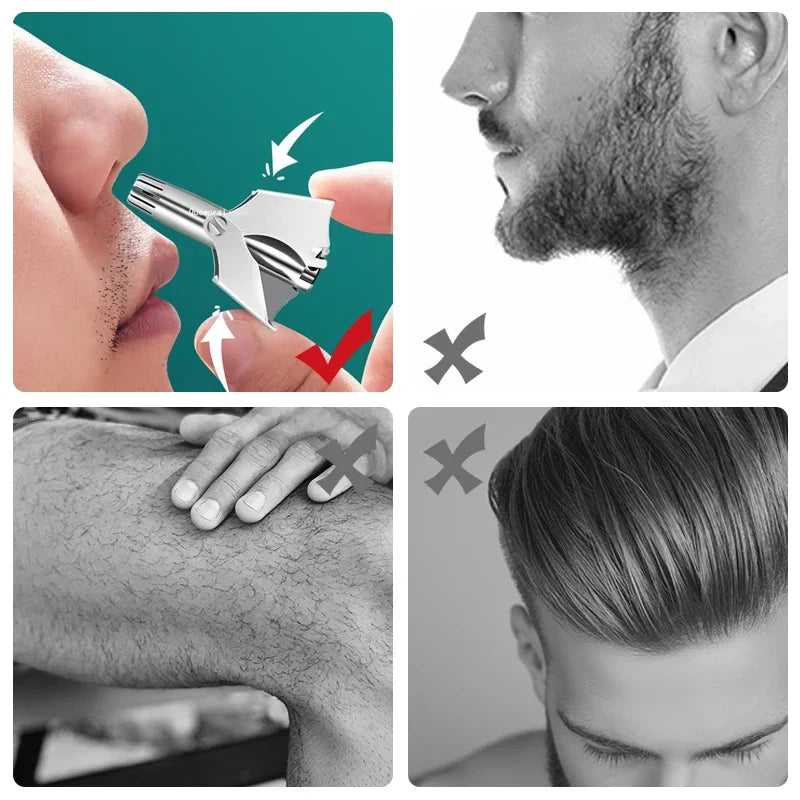Nose Hair Ear Trimmer for Men Stainless Steel Manual Washable Portable Tondeuse Nez Hair Remover Nose Vibrissa Razor Shaver