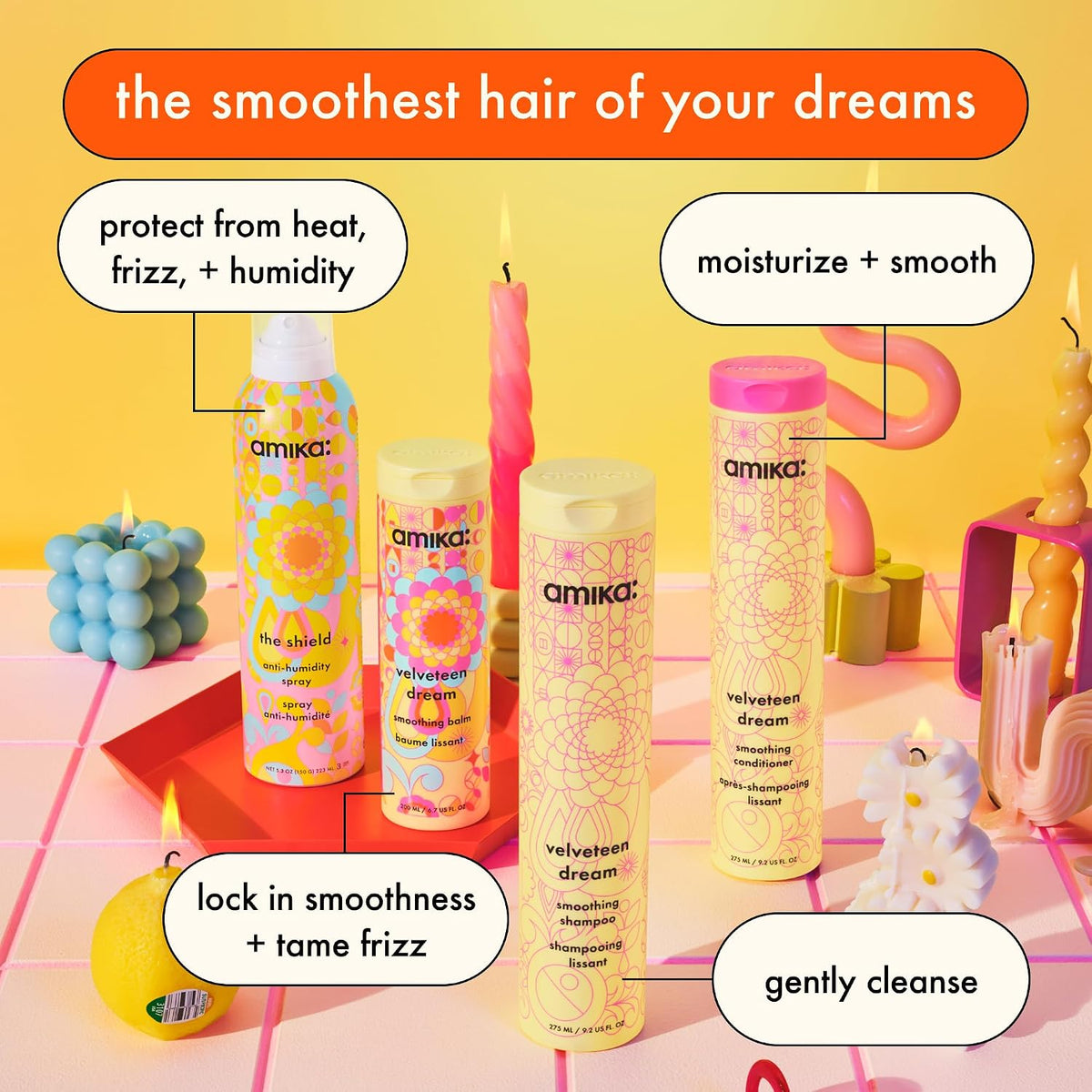 Velveteen Dream Smoothing Balm – anti Frizz Hair Balm for Humidity Control – Hair Smoothing Cream Treatment with Sea Buckthorn– 200Ml
