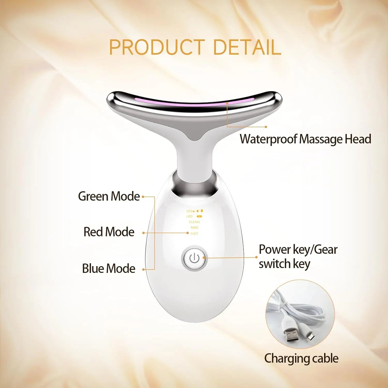 Multifunctional Facial Massager Microcurrent Skin Rejuvenation Neck Lifting Tighten Machine Face Sculpting Tool Beauty Device