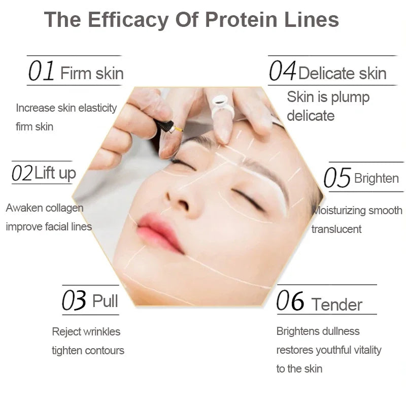 Protein Thread Lifting Set Face Filler Absorbable Collagen Protein Thread Firming Anti-Aging Smoothing Firming Moisturizing