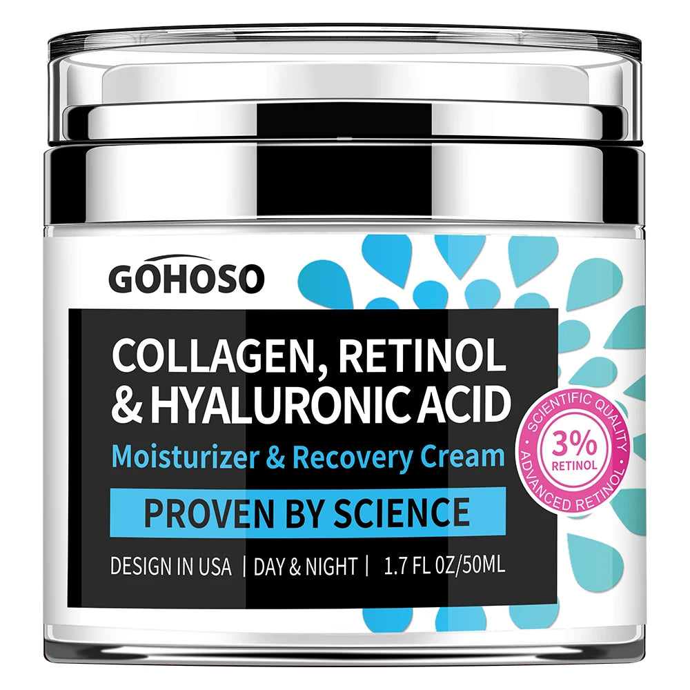 Face Skin Care Retinol Collagen Cream Anti-Aging Wrinkle Deep Hydration Moisturizing Skin Health Whitening Exfoliation
