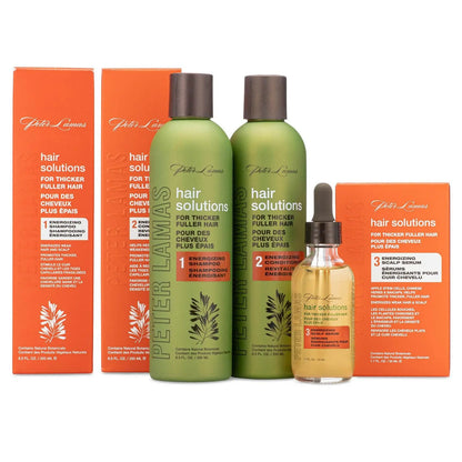Peter Lamas 3-Step Energizing Hair Growth System – Shampoo, Conditioner &amp; Scalp Serum for Thicker, Fuller Hair
