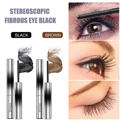 Silk Fiber Curling Eyelash Extension Mascara Lengthening Long Lasting Waterproof Eyes Black Lashes Brush Makeup Cosmetics