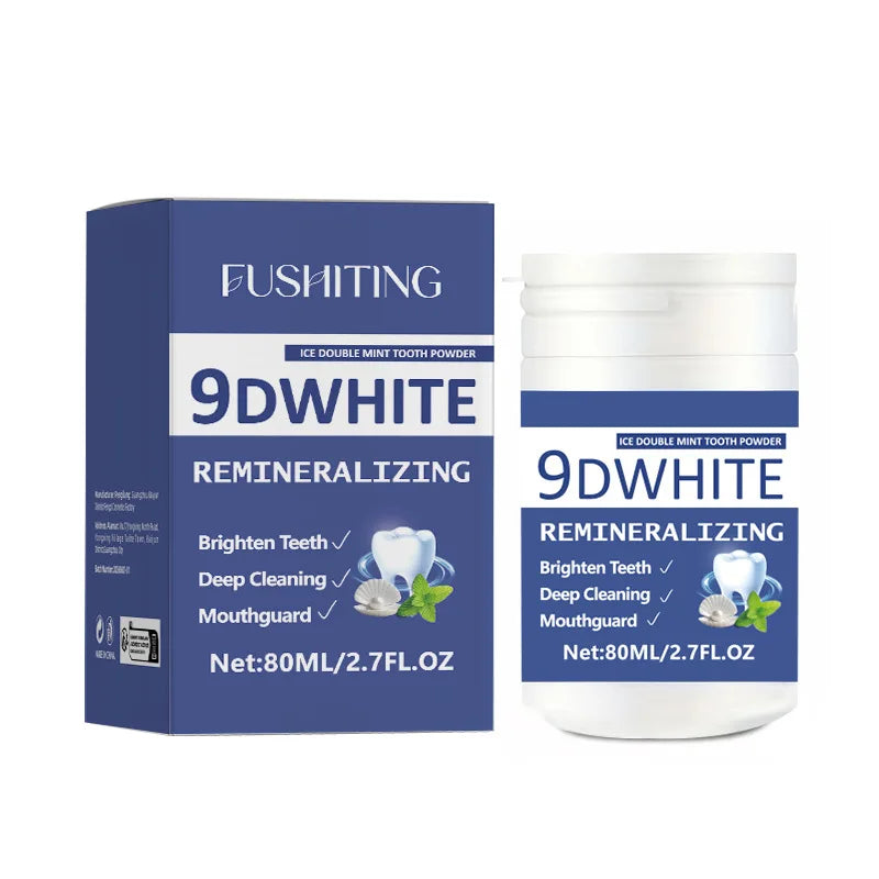 9D Purple Teeth Whitening Powder 80Ml Deep Cleaning Tooth Cleaning Powder, Fresh Breath Toothpaste Dental Care Products