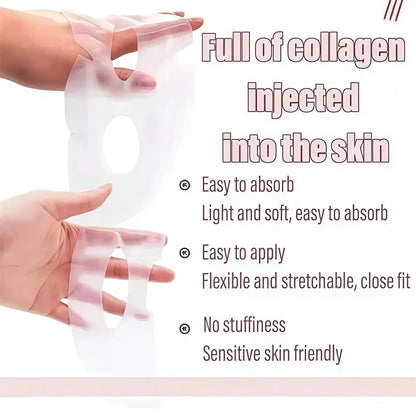 Quasi Collagen Glow up Mask 2.0, Quasi Biocollagen Face Mask, Firm Skin Deep Hydratingmasks for Wrinkle Reduction and Poreminimization - Glow like Glass Skin