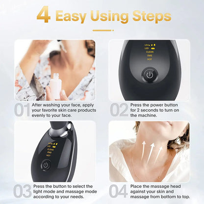 Multifunctional Facial Massager Microcurrent Skin Rejuvenation Neck Lifting Tighten Machine Face Sculpting Tool Beauty Device