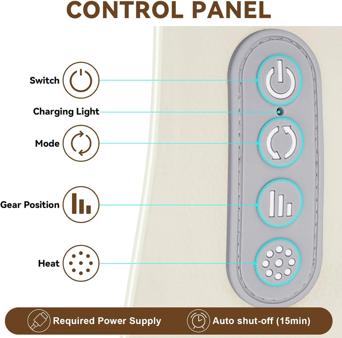 Neck Massage with Heat – Cordless Rechargeable Comfort Massager with 6 Rotating Nodes, Adjustable Speeds for Neck, Back, Shoulders, Legs &amp; Feet – Home, Office or Travel Use