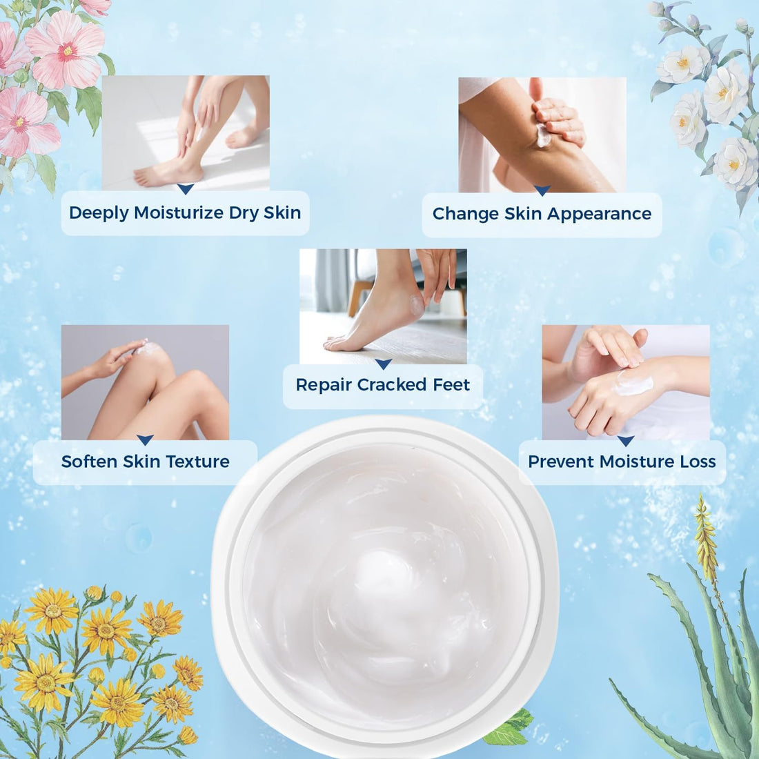 40% Urea Hand Foot Cream Intensive Moisturiser for Dry Cracked Skin | Intensive Moisturising Care for Dry Cracked Heels, Hands and Calloused Skin; 350G
