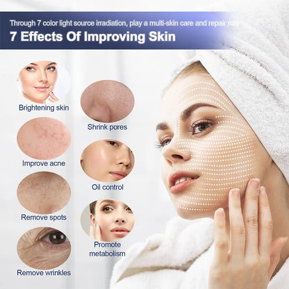 Skin Hydrating Sprayer LED Mask Facial Machine Nano Mist 7 Colors LED Photon Machine Face&amp;Body Salon SPA Home Use Skin Care