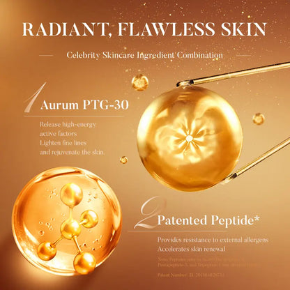 HEZEKIAH Time Gilded Radiance 3-Step Anti-Aging Firming Skincare Set - Moisturizer-Infused, Deeply Hydrates, Smooths Fine Lines, Boosts Skin Elasticity, Hydrate, Firming Set, for Women, Beauty Gift Sets
