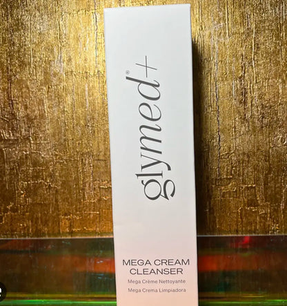 Glymed Mega Cream Cleanser, Gentle Facial Wash with Silky, Smooth Formula, Shea, Sunflower &amp; Rosemary Infused Skincare (6.75 Oz/200 Ml, US-GM-057R), Olive