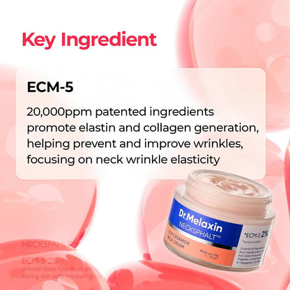 [Dr.Melaxin] Necksphalt ECM Ceramide Neck Cream 50Ml – Firming &amp; Lifting Neck Cream for Wrinkles &amp; Sagging Skin, Ceramide &amp; Collagen for Elasticity &amp; Radiant Glow