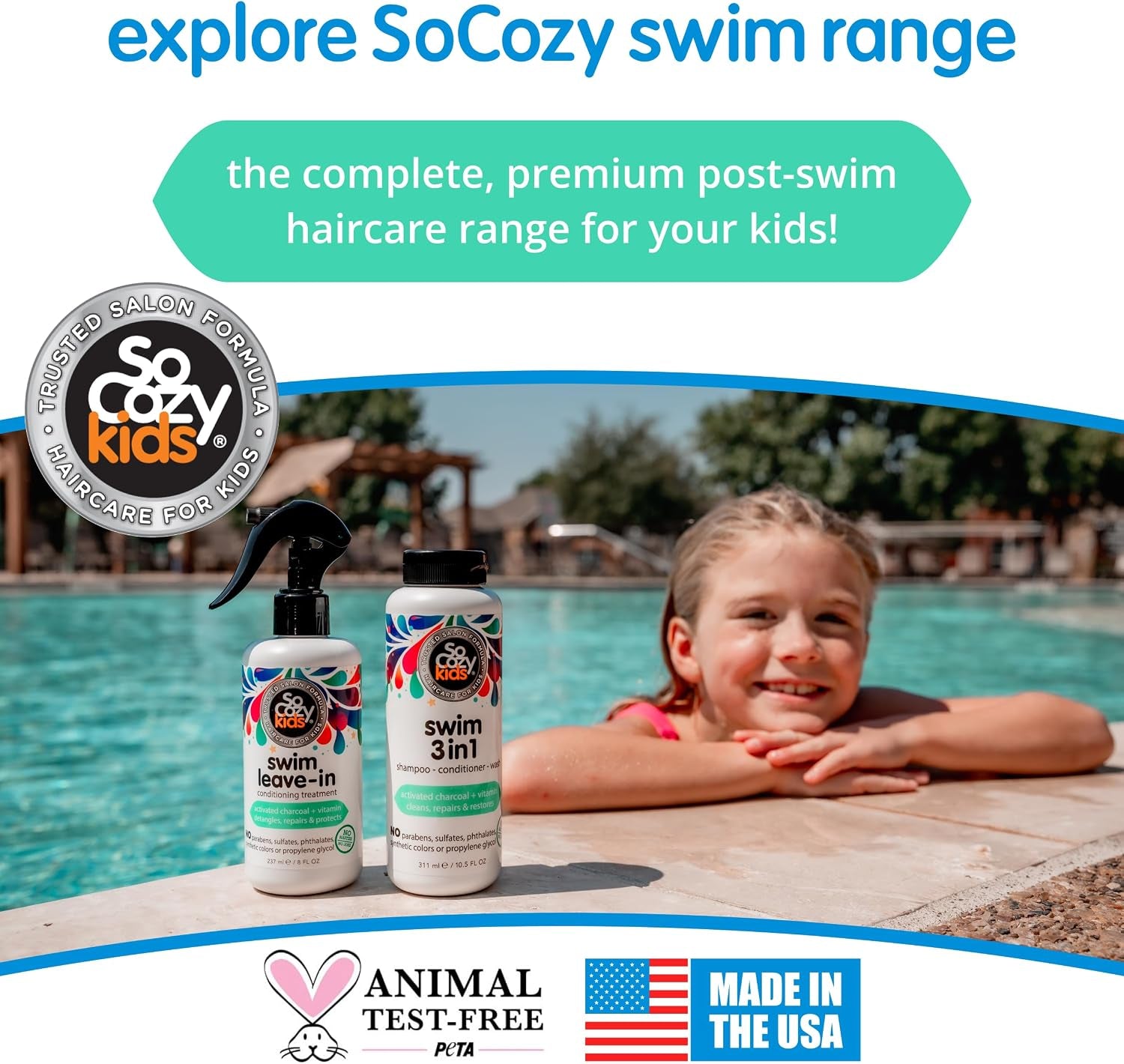 Socozy Splash Swim Leave-In Treatment plus Detangler, 8 Oz.