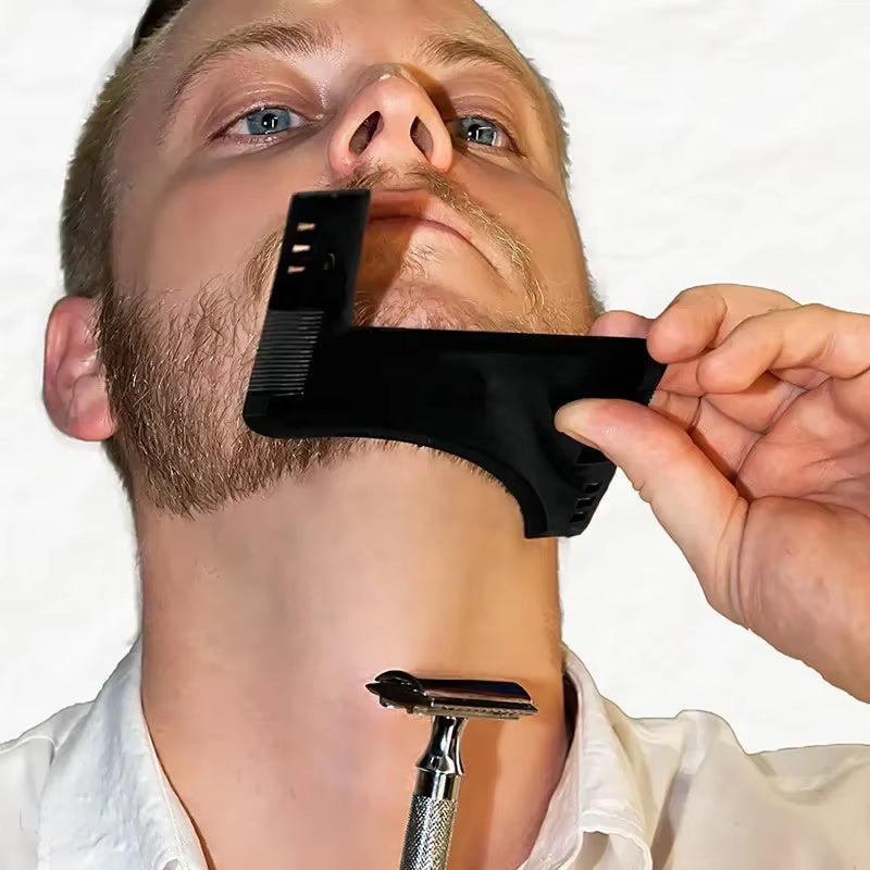 5Pc Men Beard Shaping Styling Template Comb Transparent Men&