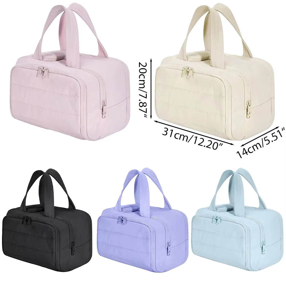 Large Capacity Cosmetic Bag Female Travel Wash Handbag Bathroom Partition Shower Makeup Pouch Waterproof Toiletries Organizer