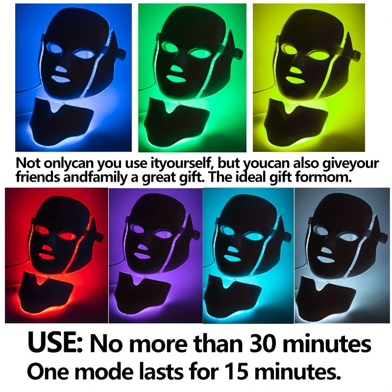 LED Facial &amp; Neck Mask (7 Colors)