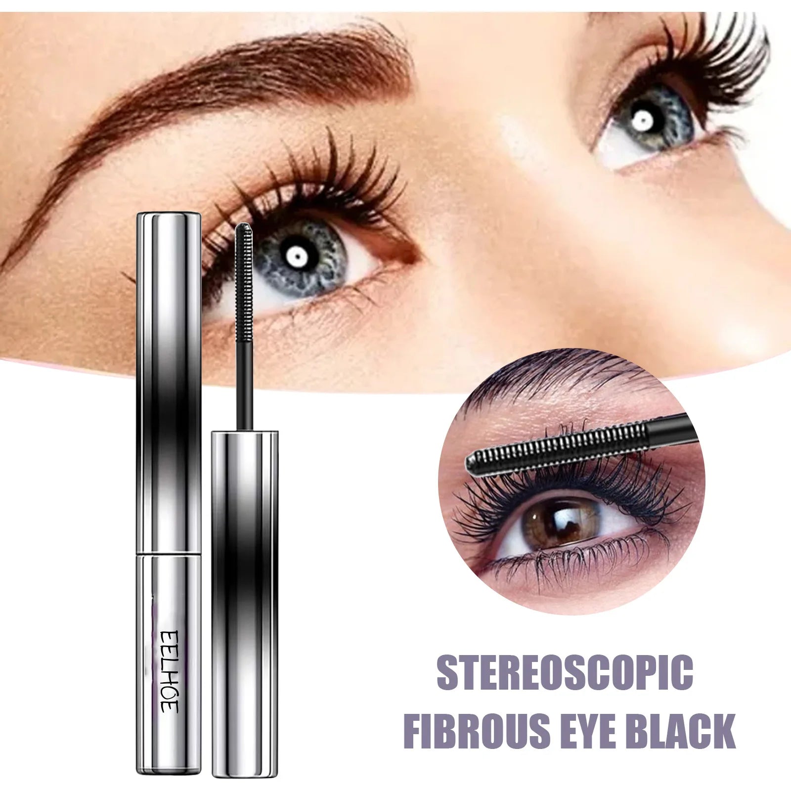 Silk Fiber Curling Eyelash Extension Mascara Lengthening Long Lasting Waterproof Eyes Black Lashes Brush Makeup Cosmetics