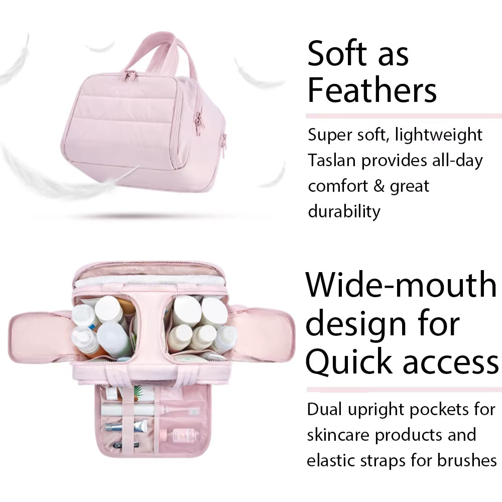 Large Capacity Cosmetic Bag Female Travel Wash Handbag Bathroom Partition Shower Makeup Pouch Waterproof Toiletries Organizer