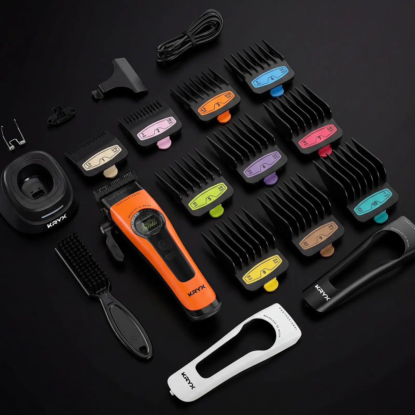 Professional Hair Clippers for Men Outer-Rotor Motor Hair Trimmer Dlc-Blade Barber Clipper for Hair Cutting Cordless Electric Clippers Hair Cutter