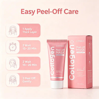 Collagen Peel off Facial Mask to Enhance Skin Elasticity &amp; Minimize Pores, Gentle Deep Cleansing Mask Removes Blackheads and Excess Facial Oil for Long-Lasting Radiant Complexion