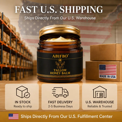 Grass-Fed Beef Tallow Cream with Raw Honey, Deep Moisturizer for Dry Sensitive Skin, Nourishing Face &amp; Body Cream, Natural Clean Skincare for Soft Smooth Skin