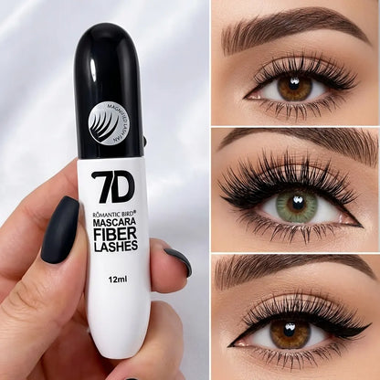 7D Silk Fiber Mascara, Single Item, Waterproof Volumizing &amp; Lengthening Mascara, 24-Hour Wear for Flawless Lashes, Beginner-Friendly Beauty Product for All Skin Types, Gift, Water Proof, Cosmetic, Beauty Products, Mascara Volume and Length
