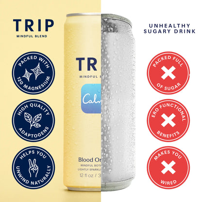 TRIP Blood Orange Sparkling Magnesium Drink — 120Mg Magnesium, Ashwagandha, Lion&