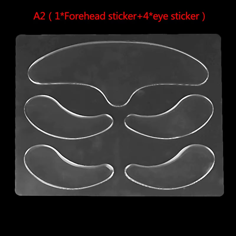 Reusable Silicone Anti-Wrinkle Face Forehead Cheek Chin Sticker anti Aging Facial Skin Lifting Patches Wrinkle Remover Strips