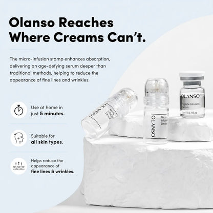 Olanso Facial Infusion Kit - 30 Ml Dropper Bottle Skin Care Kit with Radiant Serum &amp; Peptides, Multi-Pack for Glow up &amp; Aesthetic Glow, 1-Month Supply for All Skin Types, Dropper Bottle Skin Care Kits