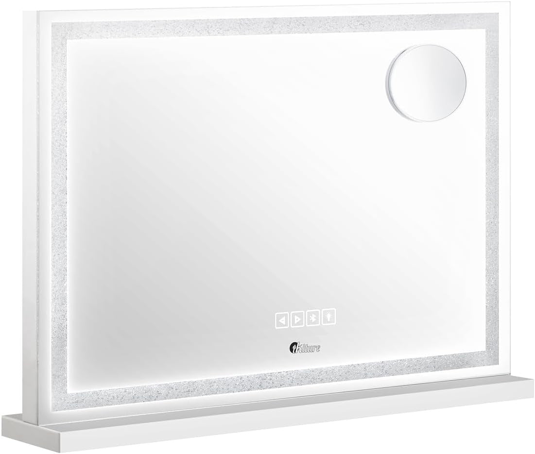 Hollywood Mirror Dimmable LED Bluetooth USB 10X Mag 58X49Cm