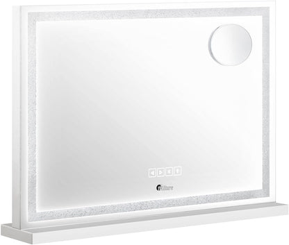 Hollywood Mirror Dimmable LED Bluetooth USB 10X Mag 58X49Cm