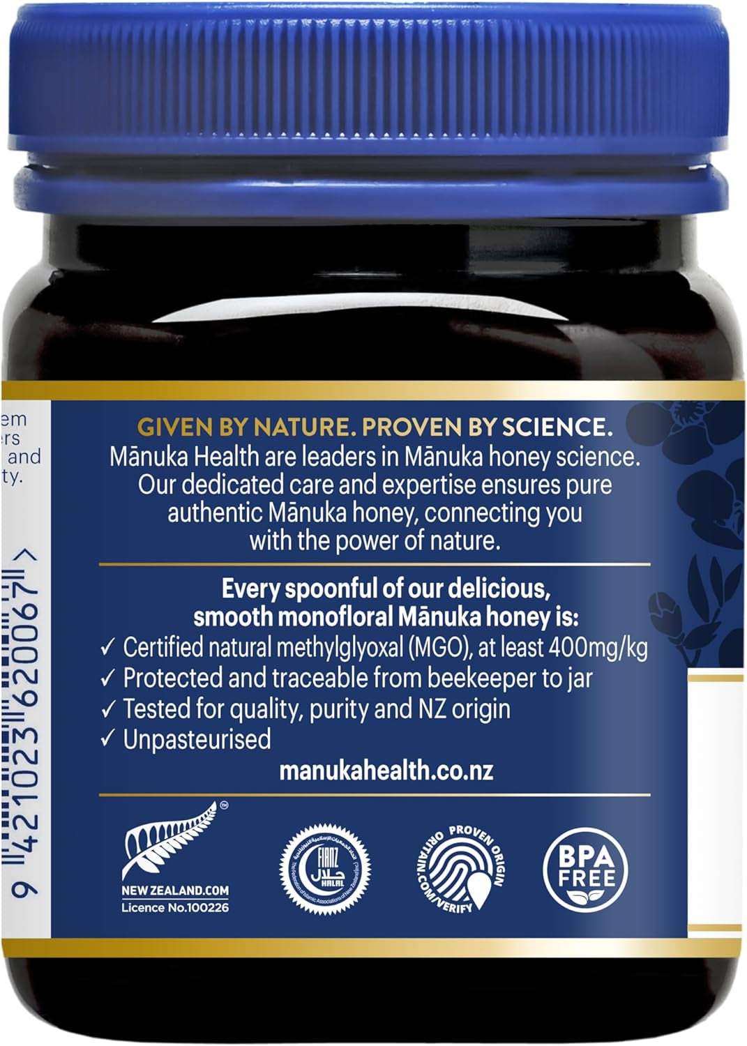 UMF 13+/MGO 400+ Manuka Honey (250G/8.8Oz) | Superfood, Authentic Raw Honey from New Zealand