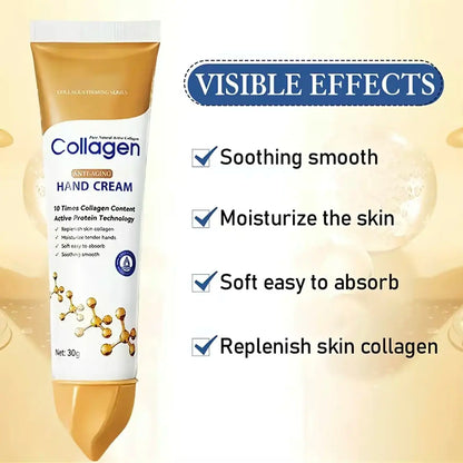 Collagen Anti-Wrinkle Hand Cream Hydrating Anti-Drying Anti-Crack Moisturise Nourish Dry Skin Softening Hand Care Repair Product Nourishing Moisturize