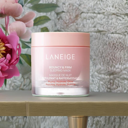 Bouncy and Firm Sleeping Mask: Revitalize, Smooth, Peony &amp; Collagen Complex &amp; Barrier-Boosting Hydration