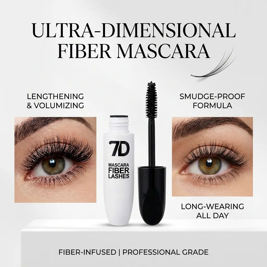 7D Silk Fiber Mascara, Single Item, Waterproof Volumizing &amp; Lengthening Mascara, 24-Hour Wear for Flawless Lashes, Beginner-Friendly Beauty Product for All Skin Types, Gift, Water Proof, Cosmetic, Beauty Products, Mascara Volume and Length