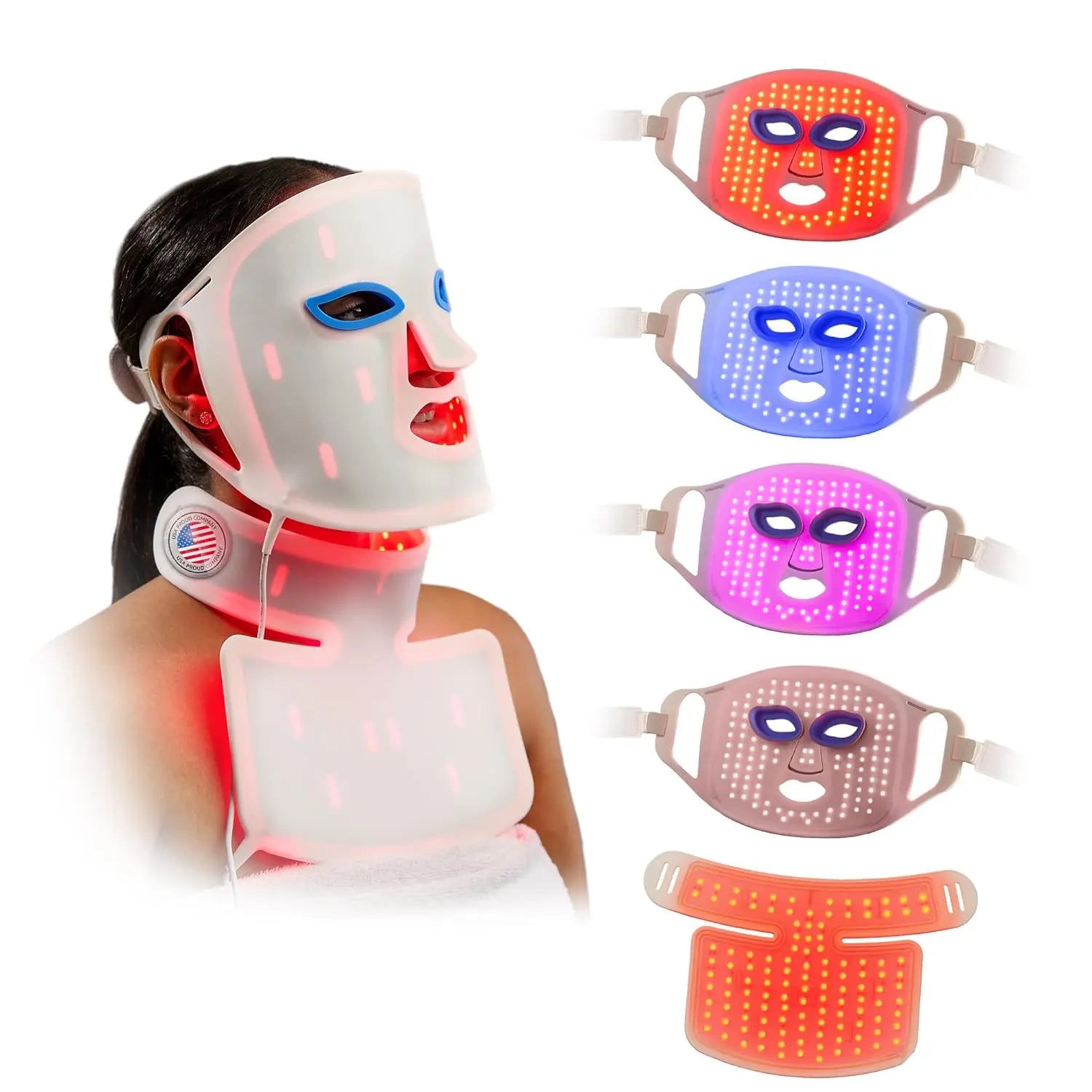 Lifepro Revitaglow Pro Red Light Therapy Mask – HSA/FSA Eligible, Infrared Red Light Therapy for Face &amp; Neck, 234 Triple-Chip Silicon Leds, 5 Modes – Skin Wellness &amp; Comfort