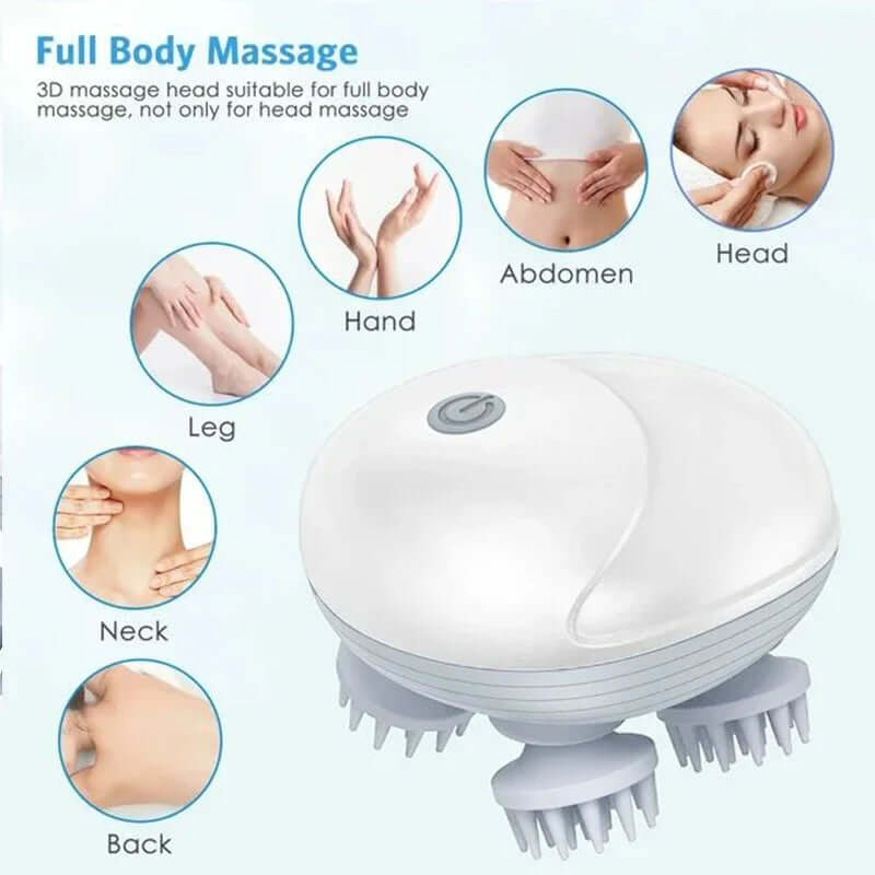 Electric Scalp Massager Head Massager with Vibrator Heated for Relaxation Treatments Migraine Relief Hair Growth Body Massager