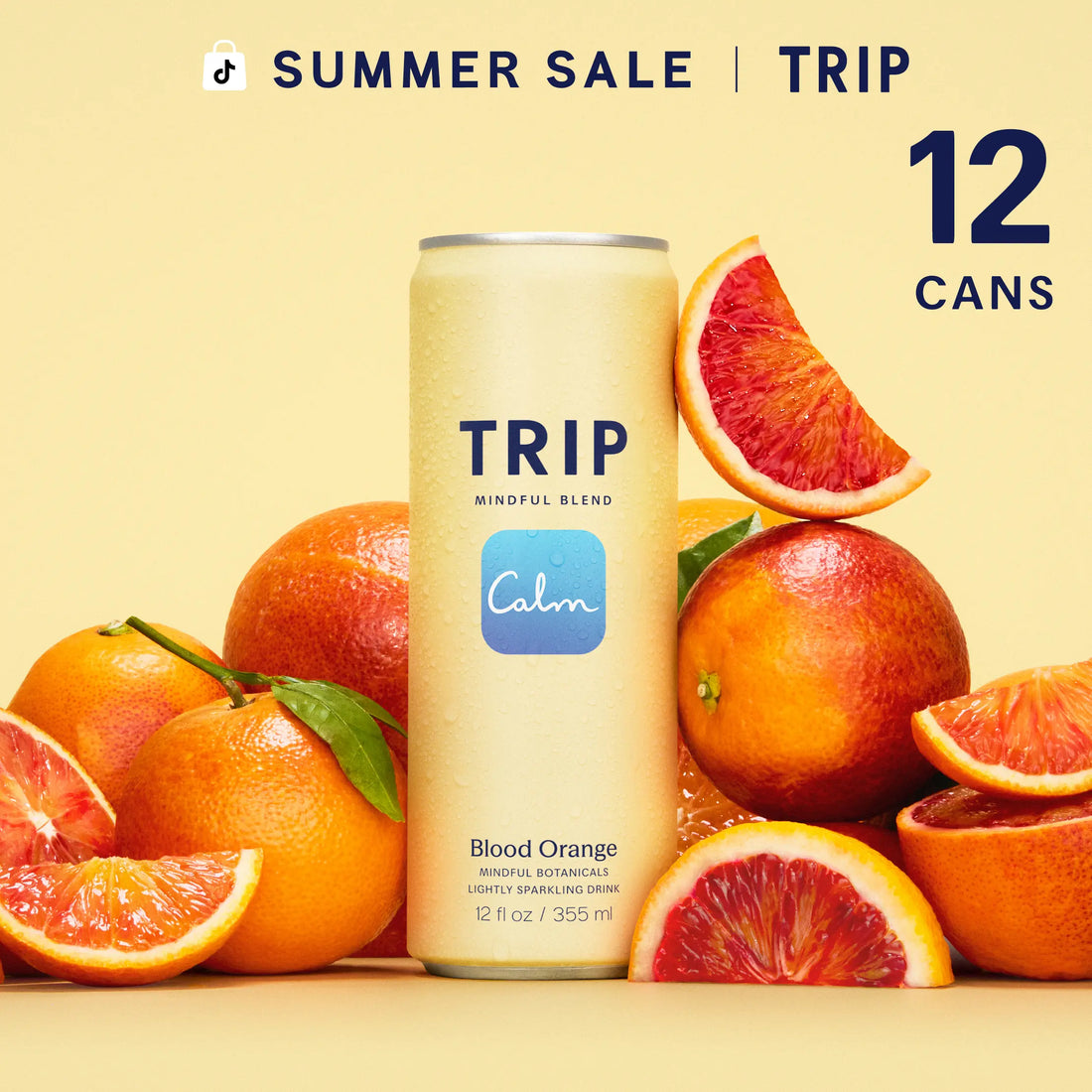 TRIP Blood Orange Sparkling Magnesium Drink — 120Mg Magnesium, Ashwagandha, Lion&