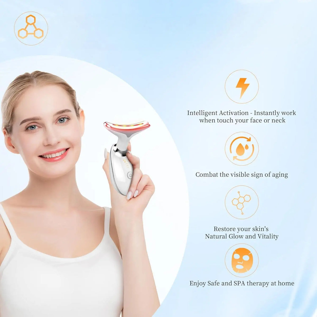 Multifunctional Facial Massager Microcurrent Skin Rejuvenation Neck Lifting Tighten Machine Face Sculpting Tool Beauty Device