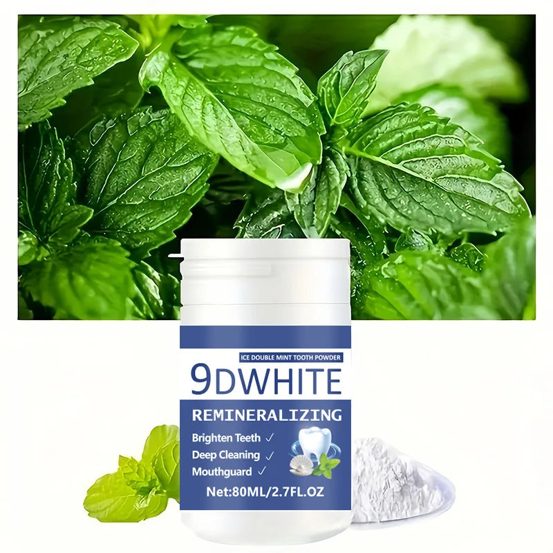 9D Purple Teeth Whitening Powder 80Ml Deep Cleaning Tooth Cleaning Powder, Fresh Breath Toothpaste Dental Care Products