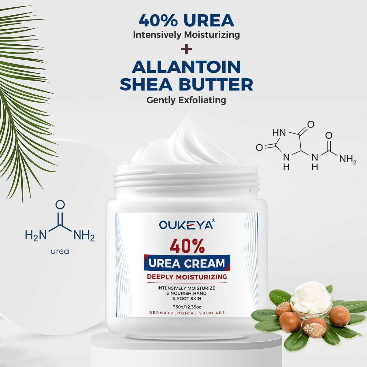 40% Urea Hand Foot Cream Intensive Moisturiser for Dry Cracked Skin | Intensive Moisturising Care for Dry Cracked Heels, Hands and Calloused Skin; 350G
