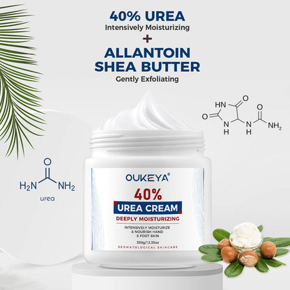 40% Urea Hand Foot Cream Intensive Moisturiser for Dry Cracked Skin | Intensive Moisturising Care for Dry Cracked Heels, Hands and Calloused Skin; 350G