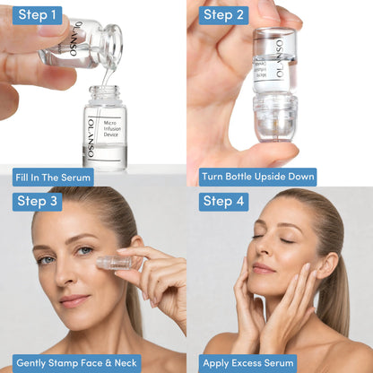 Olanso Facial Infusion Kit - 30 Ml Dropper Bottle Skin Care Kit with Radiant Serum &amp; Peptides, Multi-Pack for Glow up &amp; Aesthetic Glow, 1-Month Supply for All Skin Types, Dropper Bottle Skin Care Kits