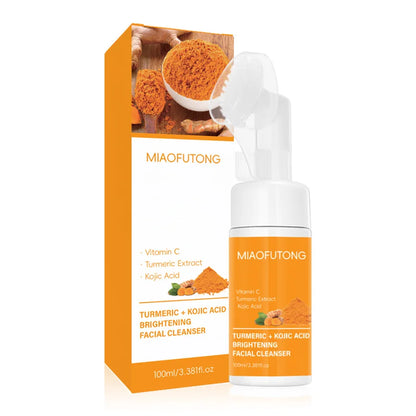 Turmeric Cleanser &amp; Soap Sets Deeply Cleansing Kojic Acid Blackhead Remover Skin Cleansing Oil Control Fade Acne Marks Brighten